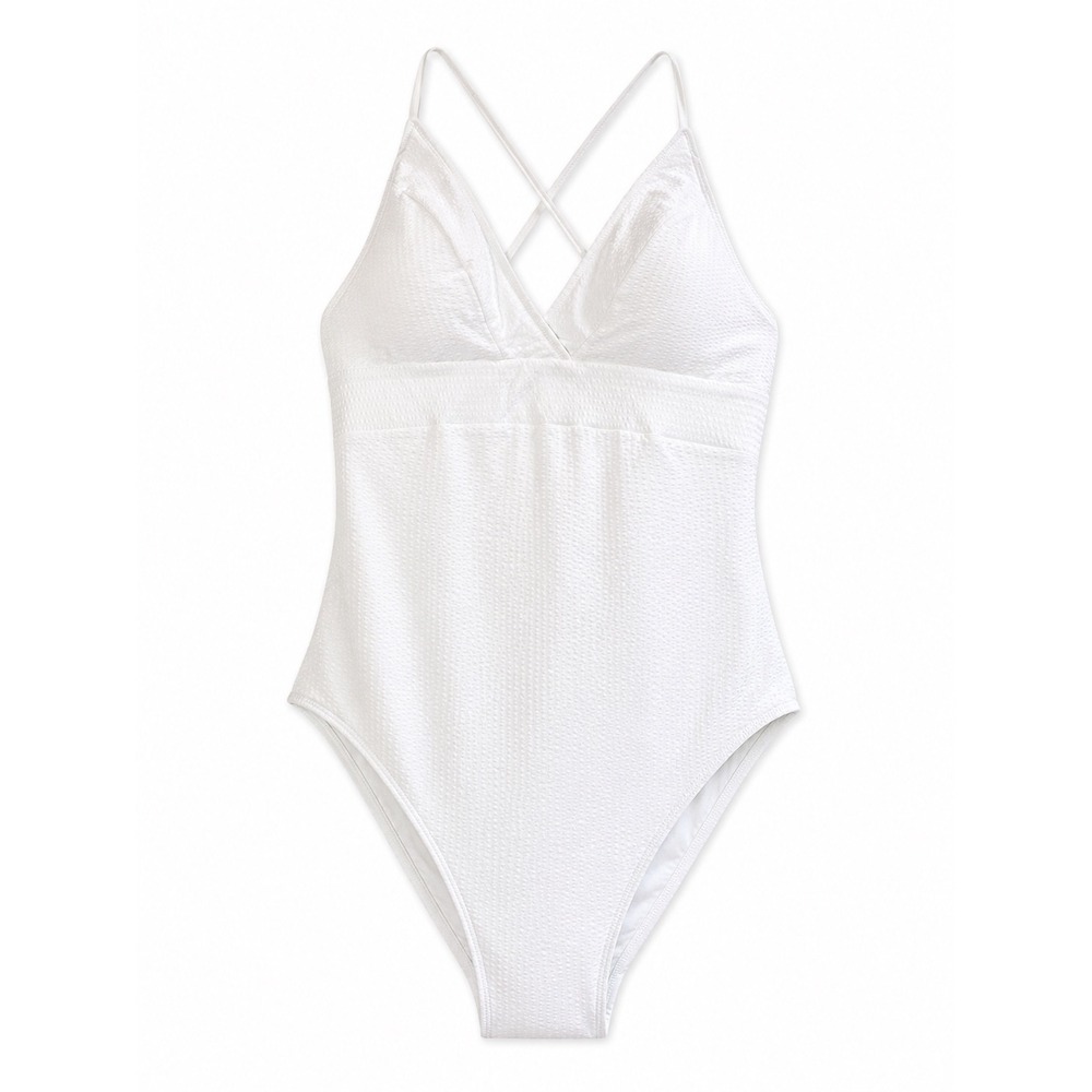 Vineyard Vines Sconset White Seersucker One Piece Swimsuit XL NWT